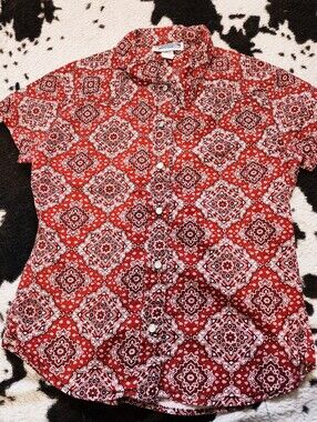 WOMEN'S 70'S BUTTON UP - MULTI